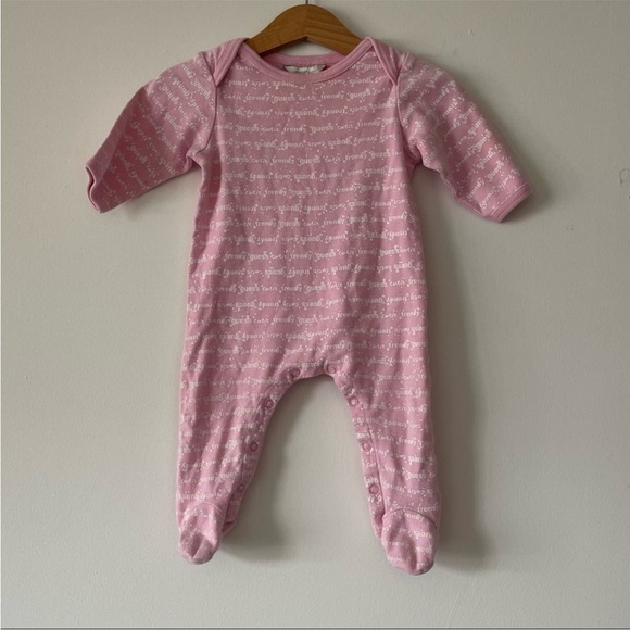 Guess baby light pink footie. Size 6-9 Months - Picture 1 of 8